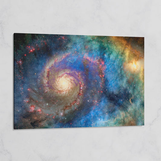Spiral Galaxy Canvas Wall Art, Space Print Up to 94 Inches Wide on gallery wrap
