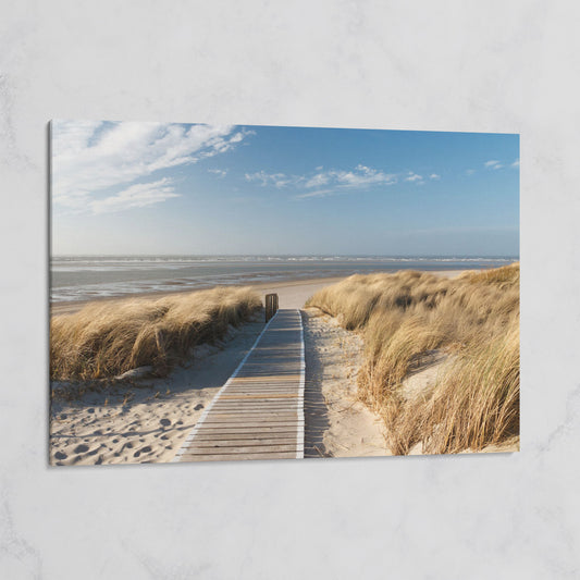 Wooden Boardwalk to the Beach Canvas Wall Art on gallery wrap