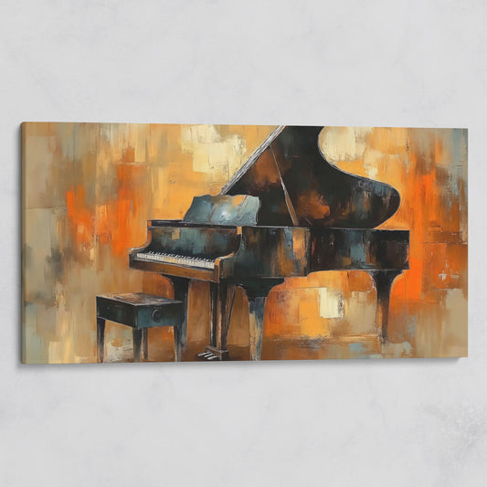 Grand Piano Canvas Wall Art on gallery wrap