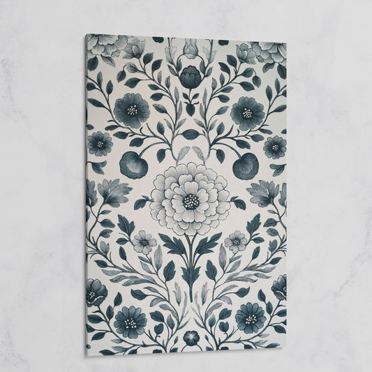 William Morris Floral Canvas Art, Botanical Leaves and Stems on gallery wrap