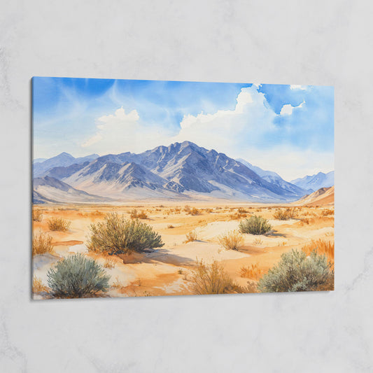 Desert Mountain Landscape Canvas on gallery wrap