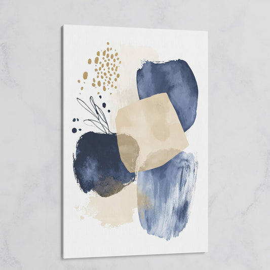 Abstract Shapes and Forms Portrait Canvas Wall Art on gallery wrap