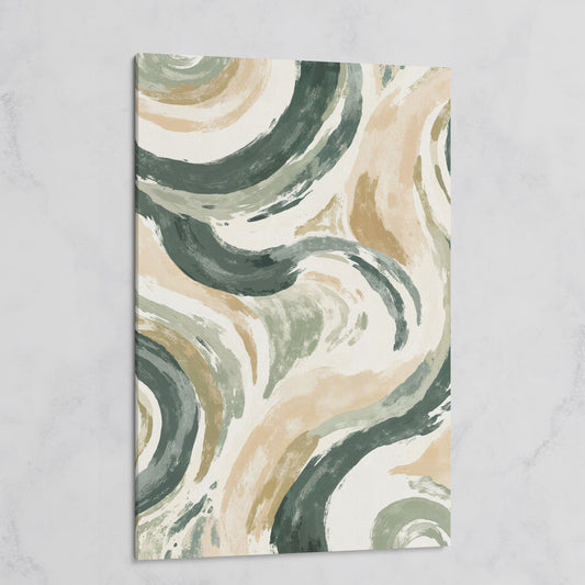 Abstract Swirling Brushstroke Canvas Art, Portrait Wall Print on gallery wrap