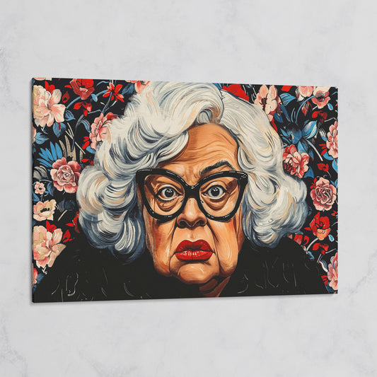 Quirky Grandma Pop-Art Canvas on gallery wrap