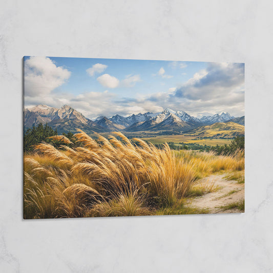 Mountain Valley Panoramic Canvas on gallery wrap
