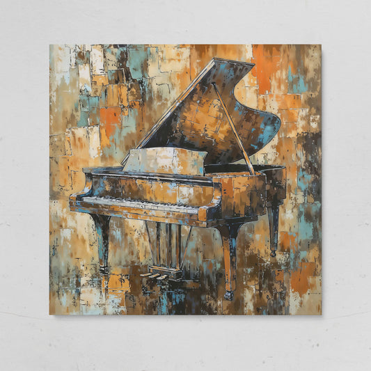 Grand Piano Abstract Canvas on gallery wrap