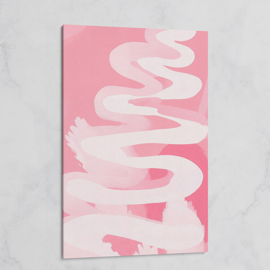 Pink Abstract Watercolor Canvas Print on gallery wrap