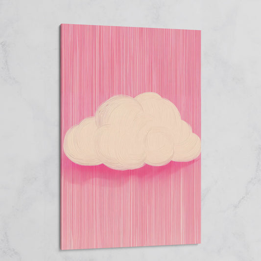 Pink Cloud Canvas with Striped Rose Ground on gallery wrap