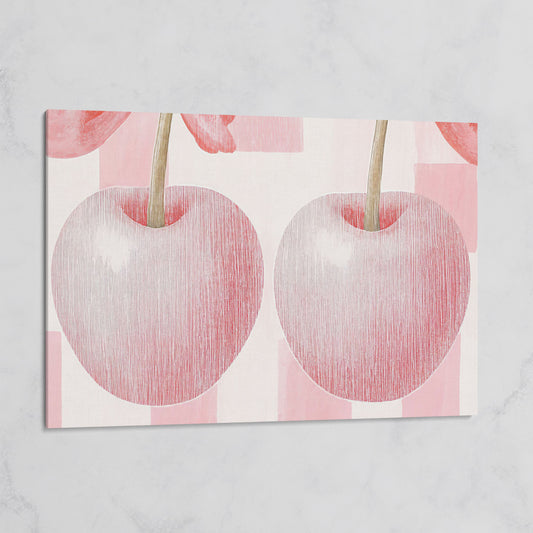 Vintage Cherry Canvas Print for Retro Kitchens on gallery wrap