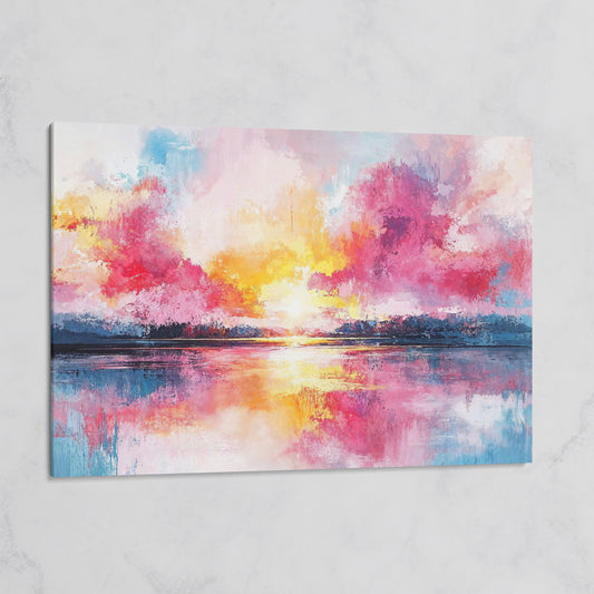 Colorful Sunset on the Water Canvas Print on gallery wrap