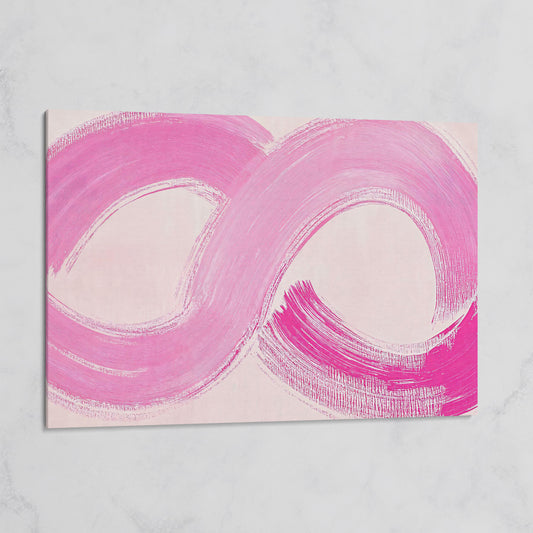 Pink Infinity Loop Canvas Print on gallery wrap