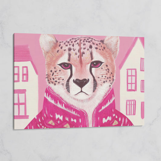 Chic Cheetah in Pink Canvas Print on gallery wrap
