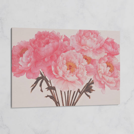 Vintage Bouquet with Boho Flowers Canvas on gallery wrap