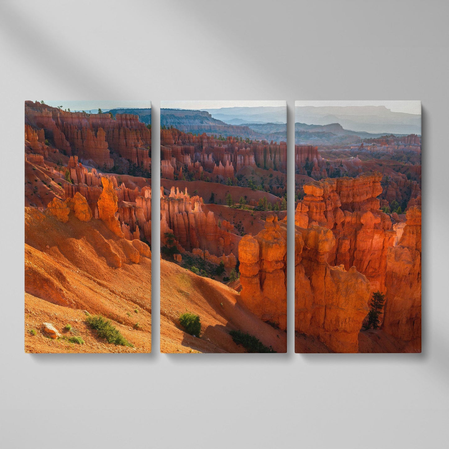Bryce Canyon Hoodoos Canvas Wall Art as 3-panel split version