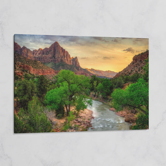 Zion Canyon Landscape Canvas Print on gallery wrap