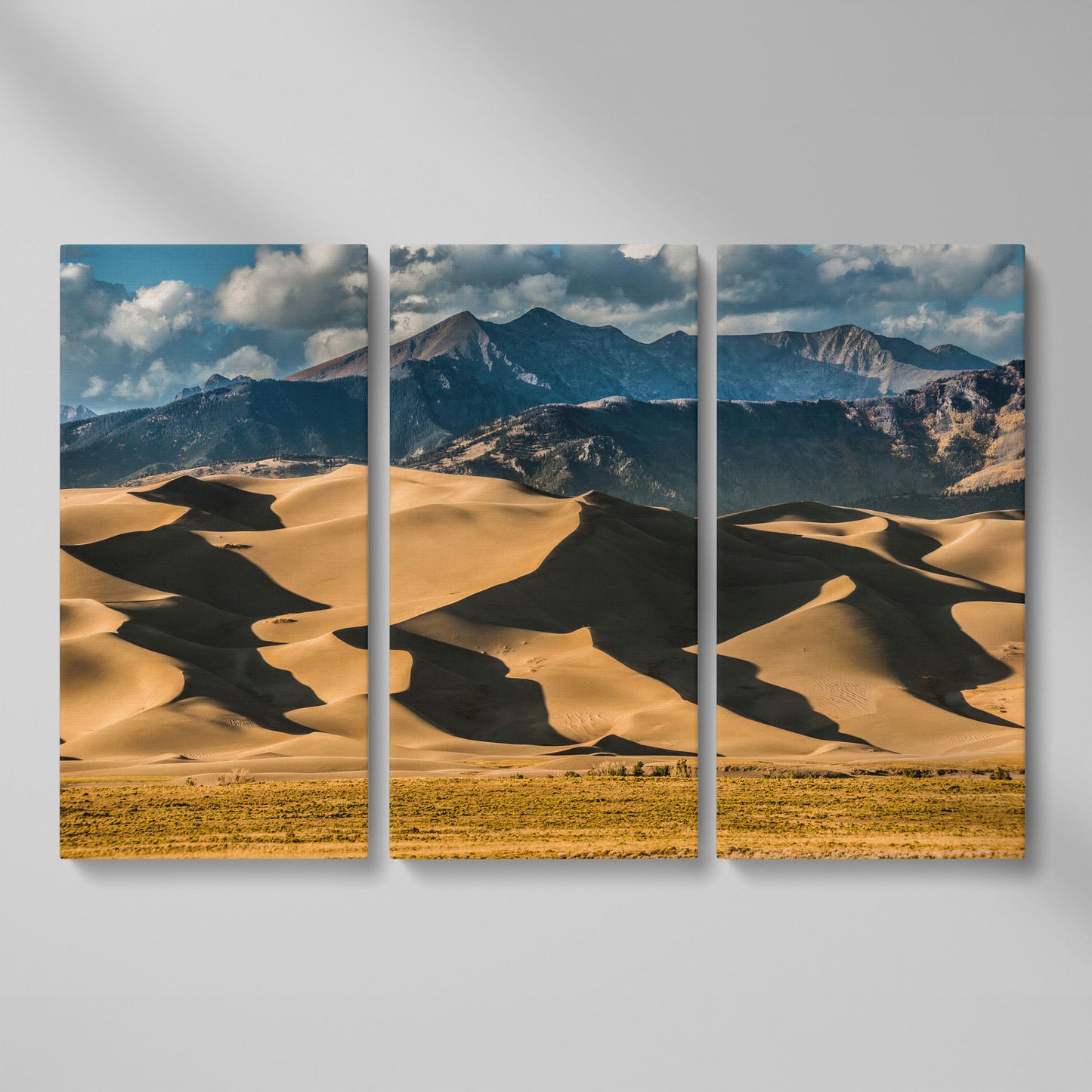 Great Sand Dunes Sunset Canvas Print as 3-panel split version