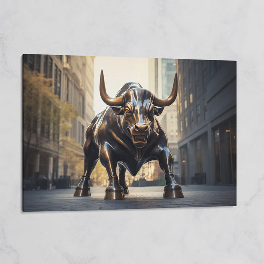 Raging Bull Canvas Print on gallery wrap