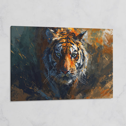 Majestic Tiger Portrait Canvas Print on gallery wrap