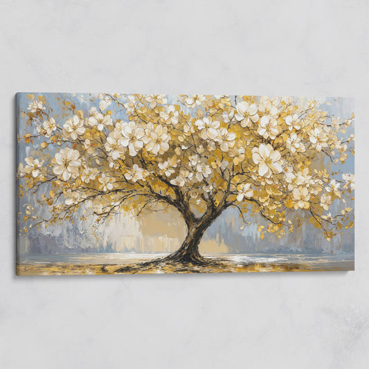 Flowering Tree Canvas Wall Art on gallery wrap