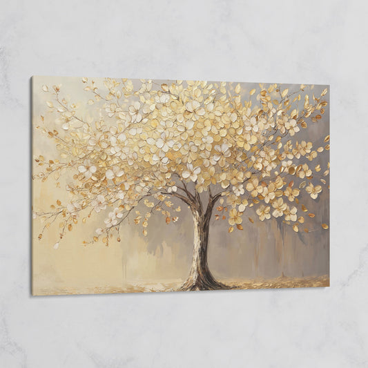 Golden Blossom Tree Canvas Print on gallery wrap