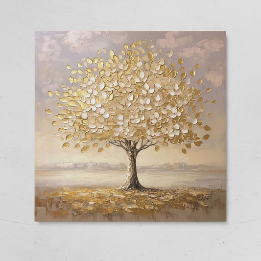 Golden Tree Canvas Print on gallery wrap