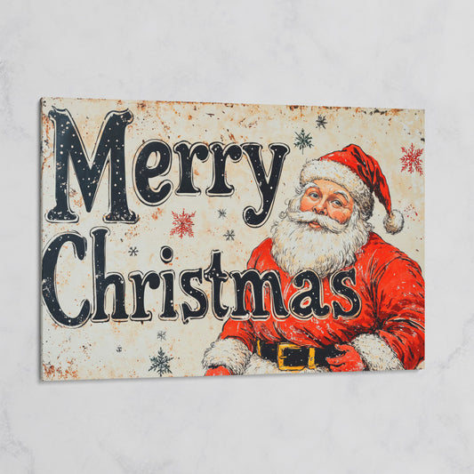 Santa Claus Holiday Canvas Art on gallery wrap