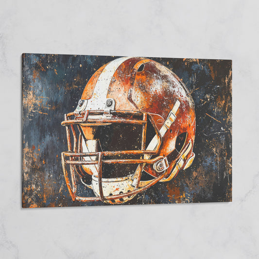 Football Helmet Abstract Canvas on gallery wrap