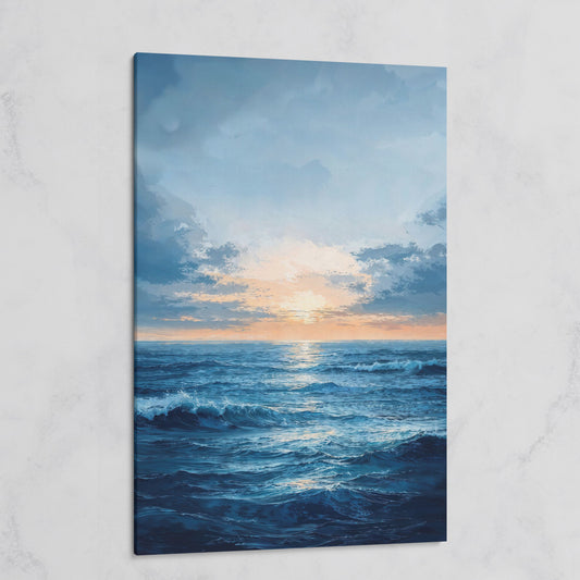 Ocean Sunset Seascape Canvas on gallery wrap