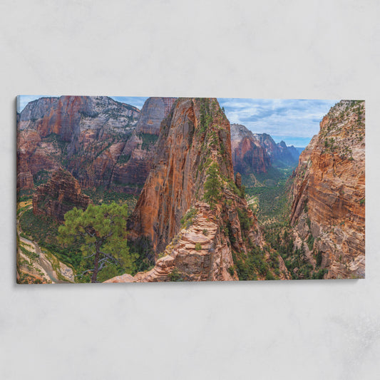 Zion Canyon from Angels Landing Trail Canvas on gallery wrap