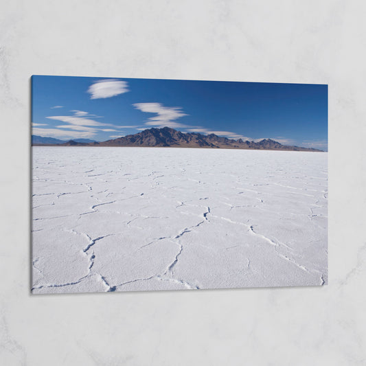 Bonneville Sunset Canvas Print. Utah Panoramic Wall Art on gallery wrap