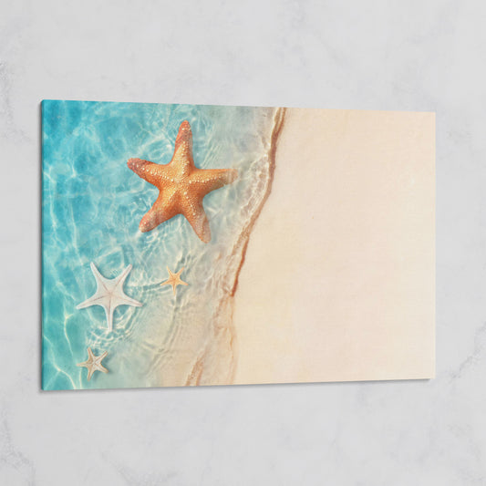Starfish in Clear Sea Water Canvas Print on gallery wrap