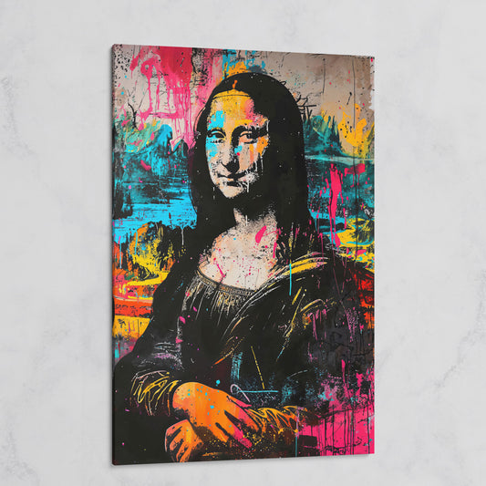 Mona Lisa Pop Art Graffiti Canvas on gallery wrap