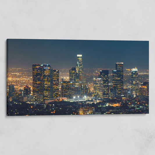 Los Angeles Cityscape Architectural Canvas on gallery wrap