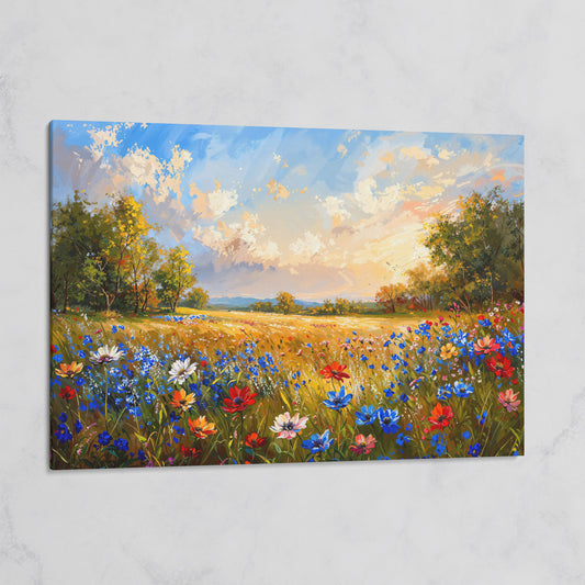 Wildflower Meadow Canvas Print on gallery wrap