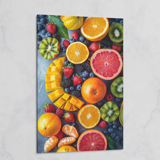 Fresh Fruit Canvas Print for Kitchen Walls on gallery wrap