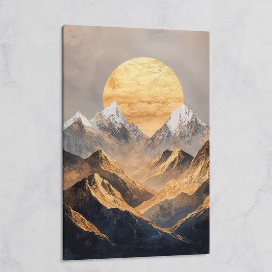 Sunrise Over Mountains Canvas Print on gallery wrap