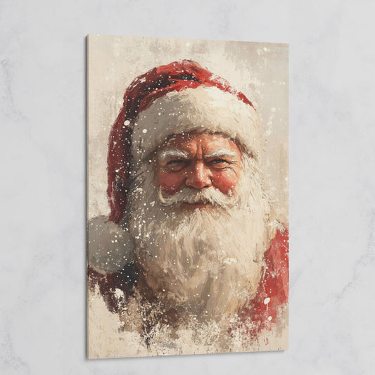 Father Frost Abstract Winter Canvas Print on gallery wrap