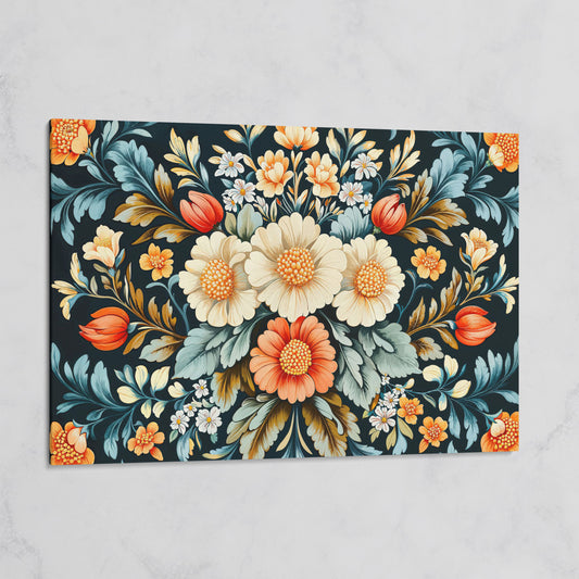 Vibrant Floral Bouquet Canvas Print on gallery wrap