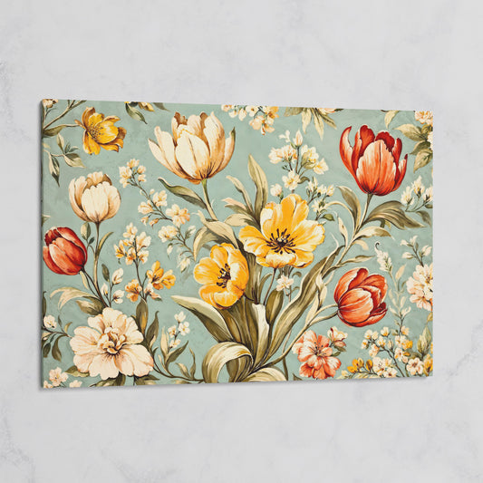Vibrant Tulips Canvas Wall Art on gallery wrap