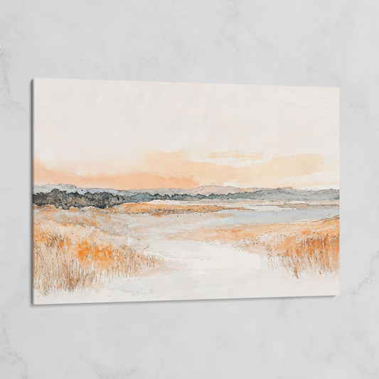 Serene Abstract Landscape Canvas Print on gallery wrap
