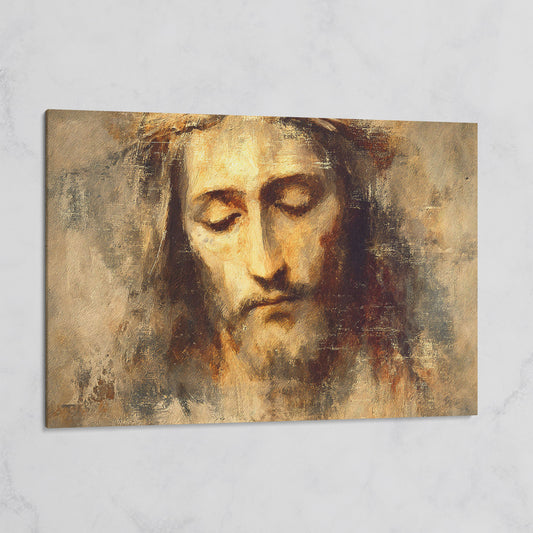 Jesus Christ with Crown of Thorns Canvas Wall Art on gallery wrap