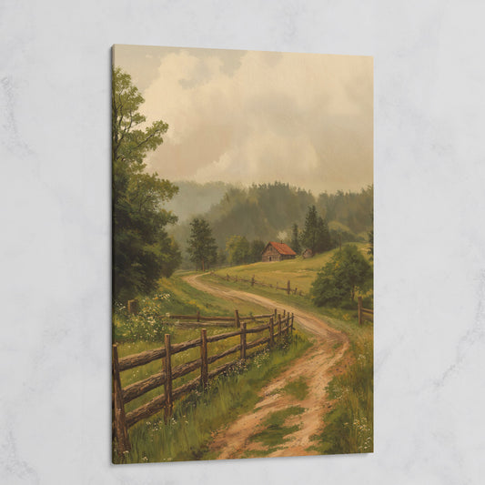 Rustic Country Path Canvas Print on gallery wrap