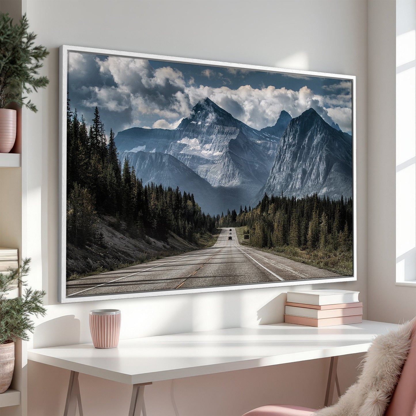 Country Mountain Road Canvas Print Wall Decor