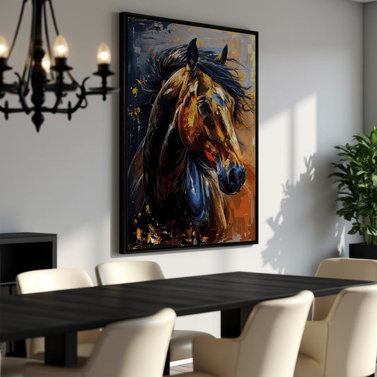 Elegant Horse Oil Painting Canvas Print Wall Art