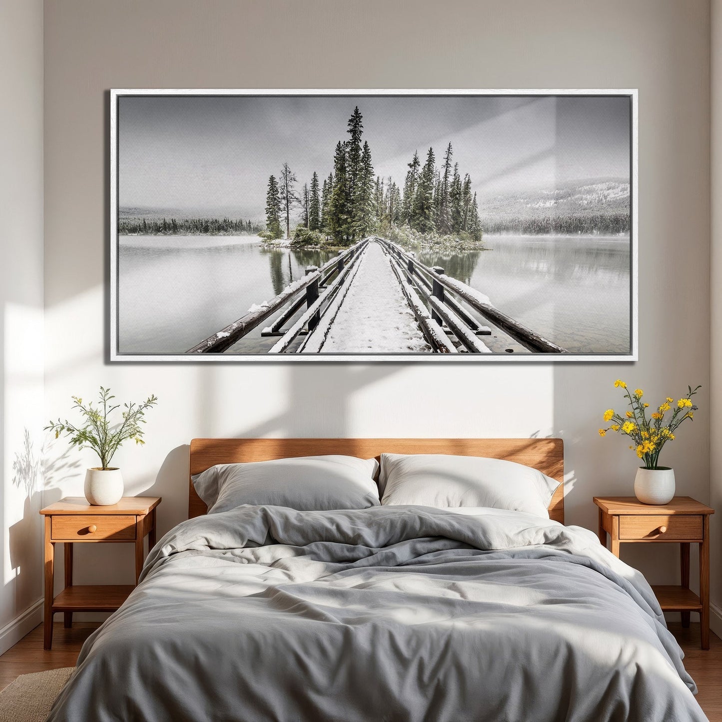 Pyramid Island Jasper National Park Canvas Print Landscape