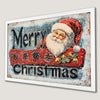 Rustic Santa Claus Art Poster for Christmas Holiday Decor