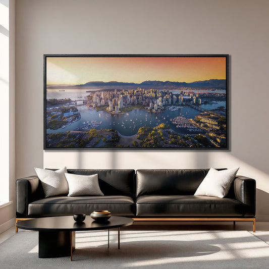 Vancouver Skyline at Sunset Canvas Print