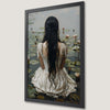 Woman in Water Lily Pond Art Poster - Gothic Romantic Decor