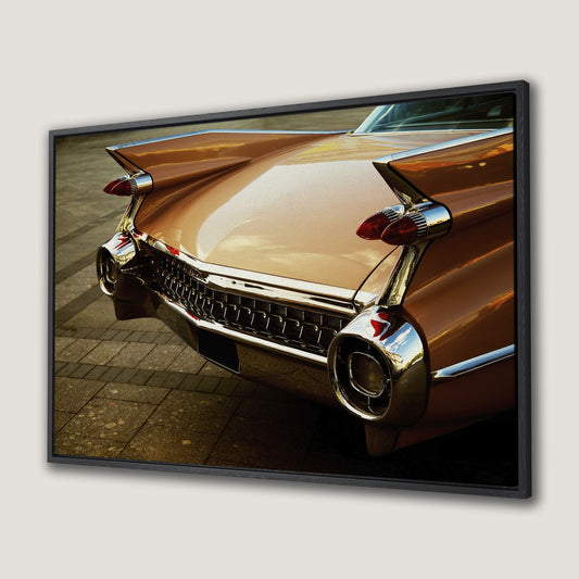 1959 Pink Cadillac Canvas Print for Car Enthusiasts