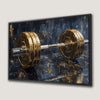 Barbell Abstract Canvas Print Modern Workout Wall Art